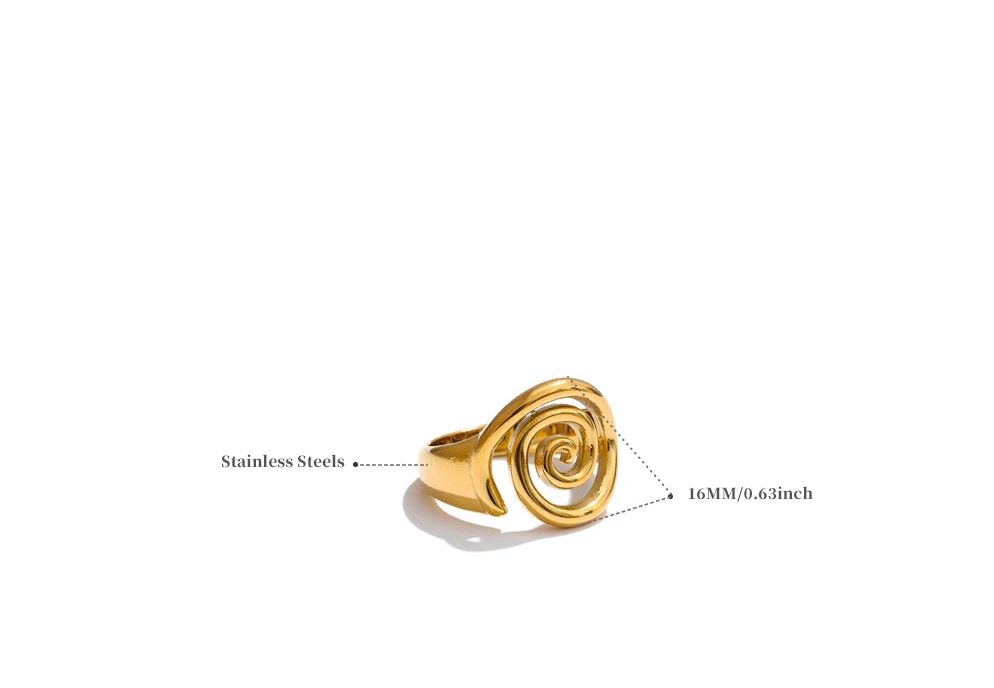 Anello Conchiglia Ocean Series – Anello Trendy Placcato Oro PVD