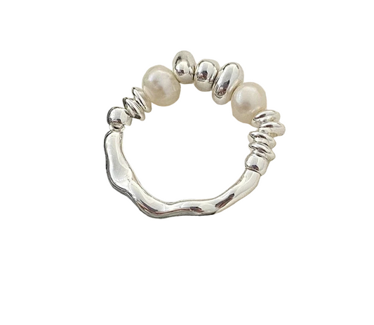 Anello “Goccia di Perla” in argento 925
