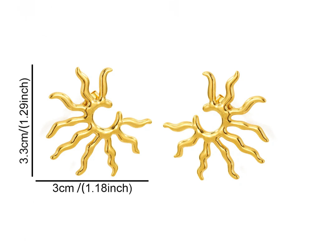 Orecchini Sole Ardente – Splendore Unico
