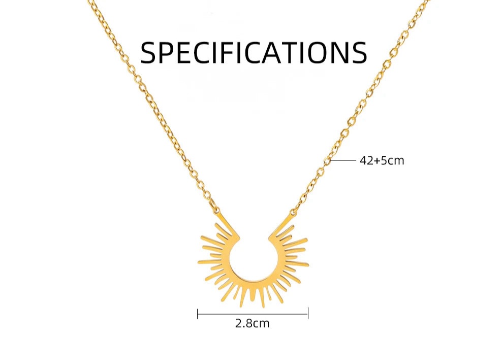 Collana Sole Geometrico – Eleganza Dorata