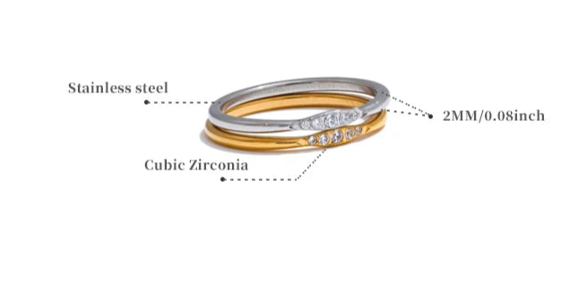 Anello Linea di Luce – Minimal Chic con Zirconi