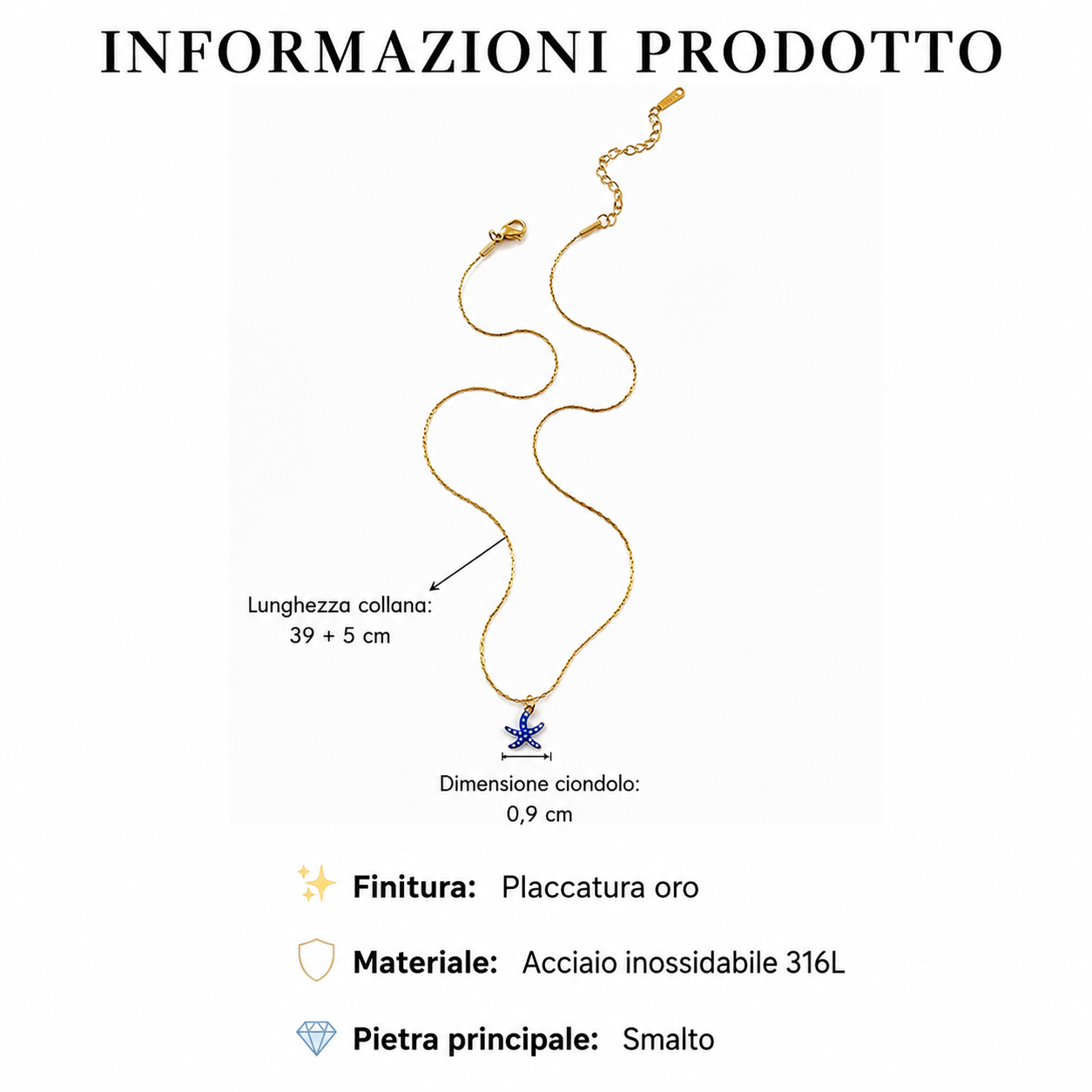 Collana Stella Marina Colorata