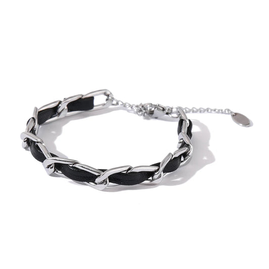 Bracciale Chain & Leather – Forza e Stile