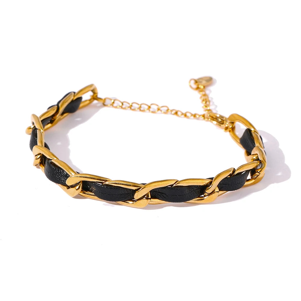 Bracciale Chain & Leather – Forza e Stile