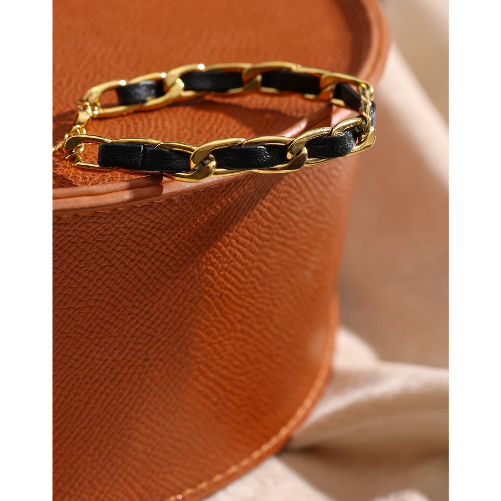Bracciale Chain & Leather – Forza e Stile