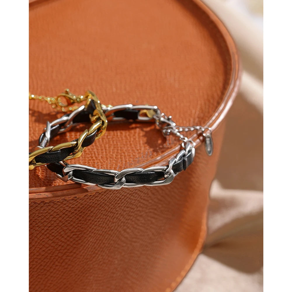 Bracciale Chain & Leather – Forza e Stile
