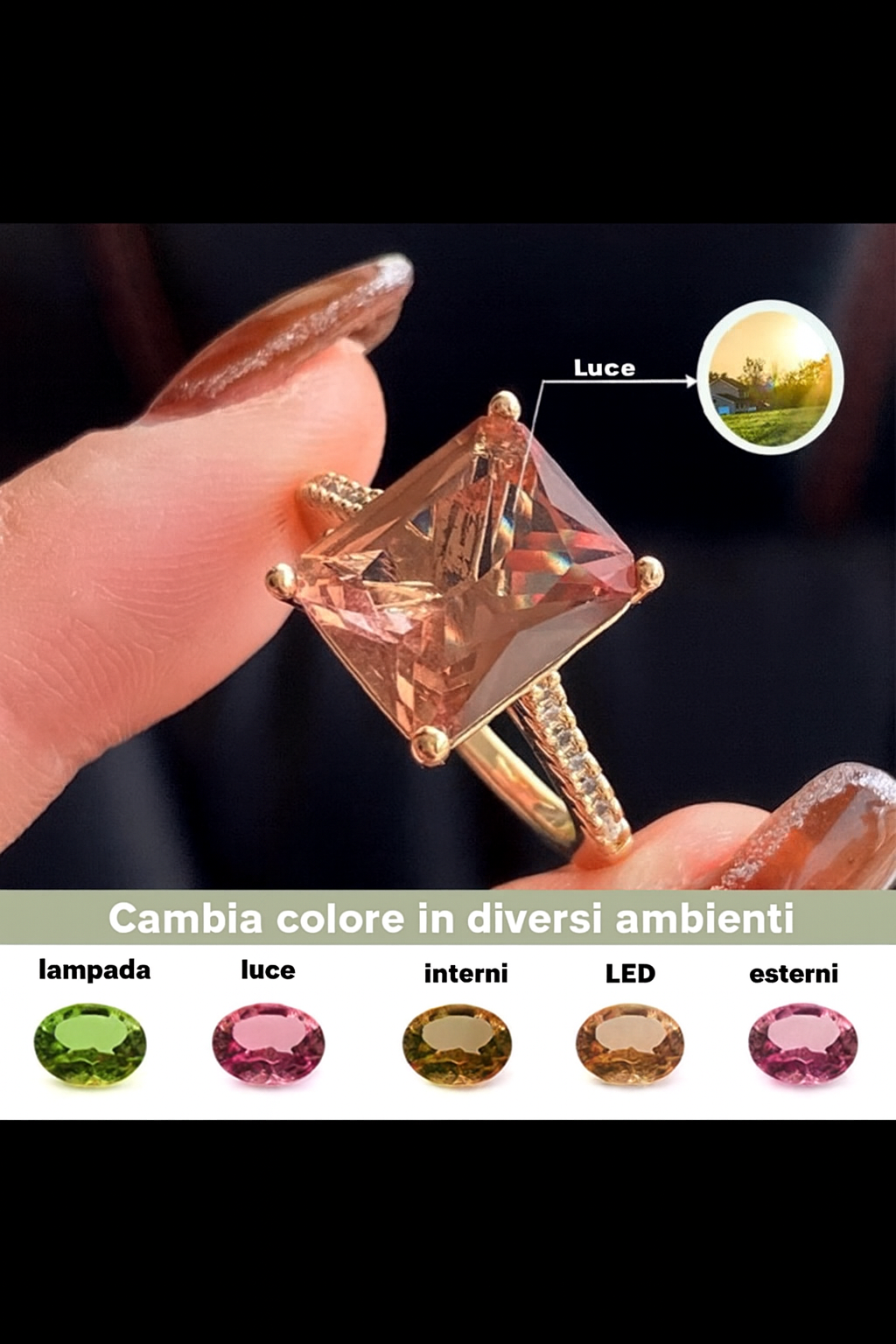 Anello “MoonShift” – Gemma Cangiante