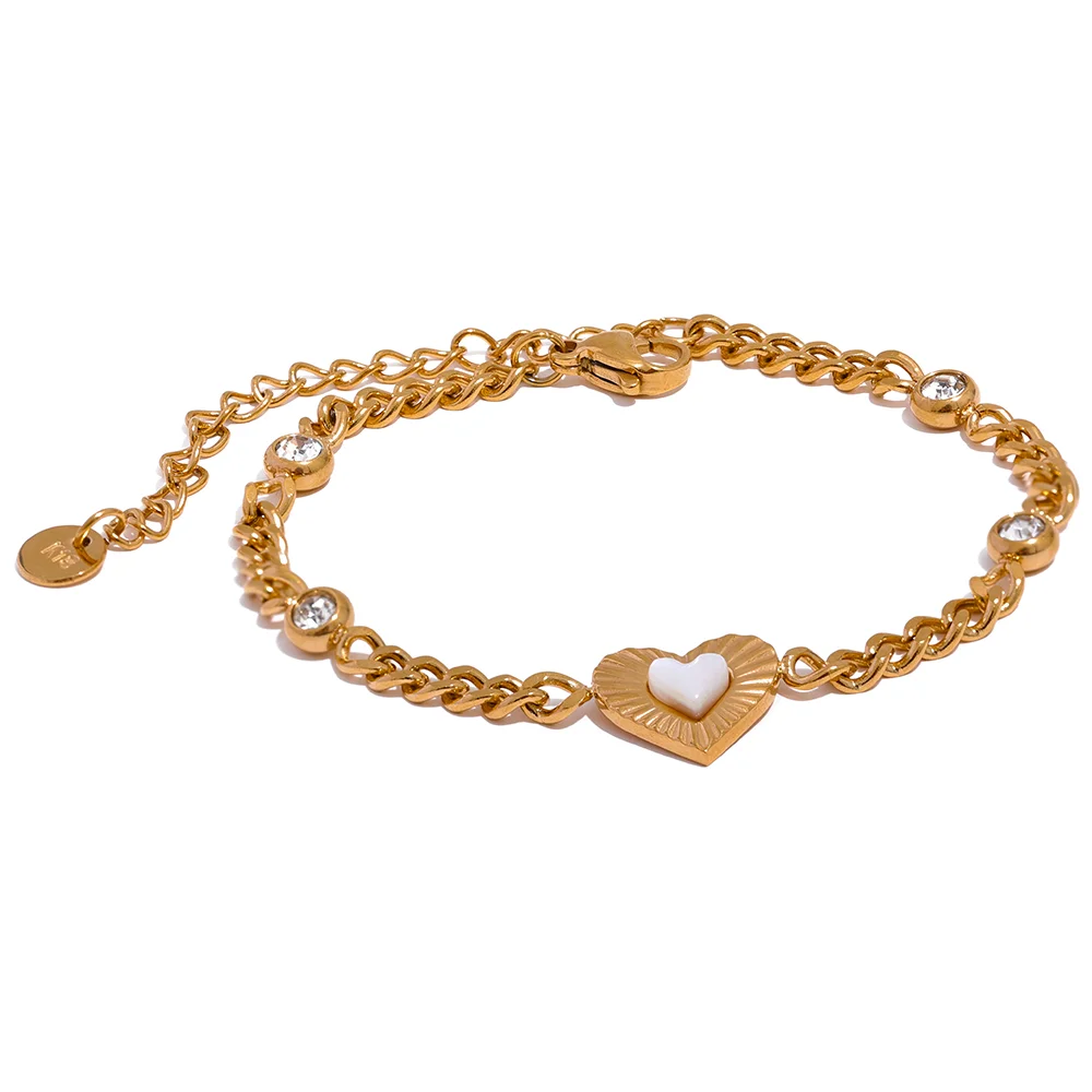 Bracciale Cuore di Madreperla – Eleganza Naturale