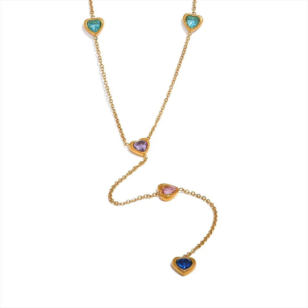 Collana Cuori Arcobaleno – Eleganza e Colore