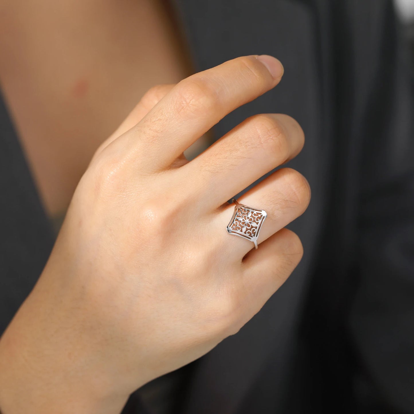 Anello filigrana estetico donna β Acciaio inossidabile oro o acciaio