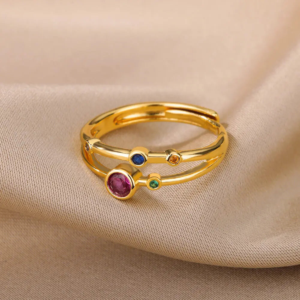Anello Arcobaleno di Luce – Eleganza Dorata