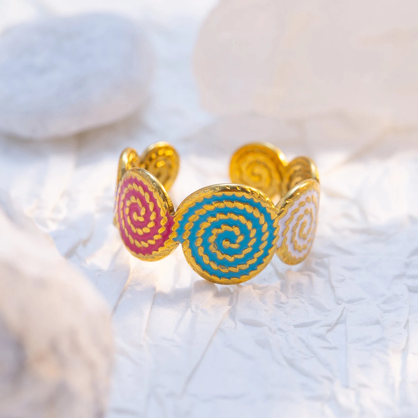 Anello “Twist Colorato” – Smaltato minimal