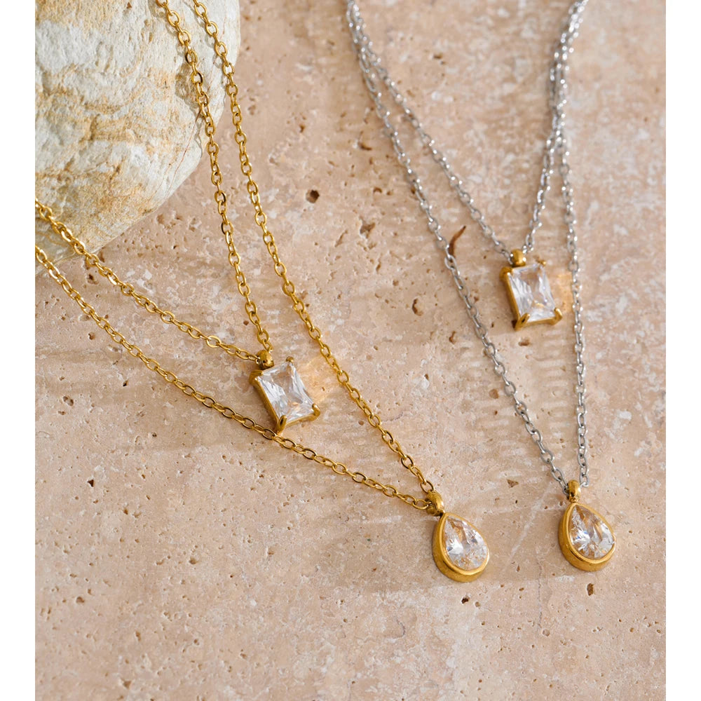 Collana Doppio Splendore – Goccia di Luce