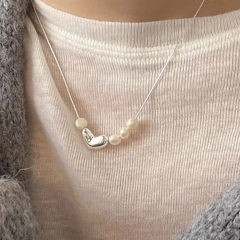 Collana “Cuore di Perla” in Argento 925
