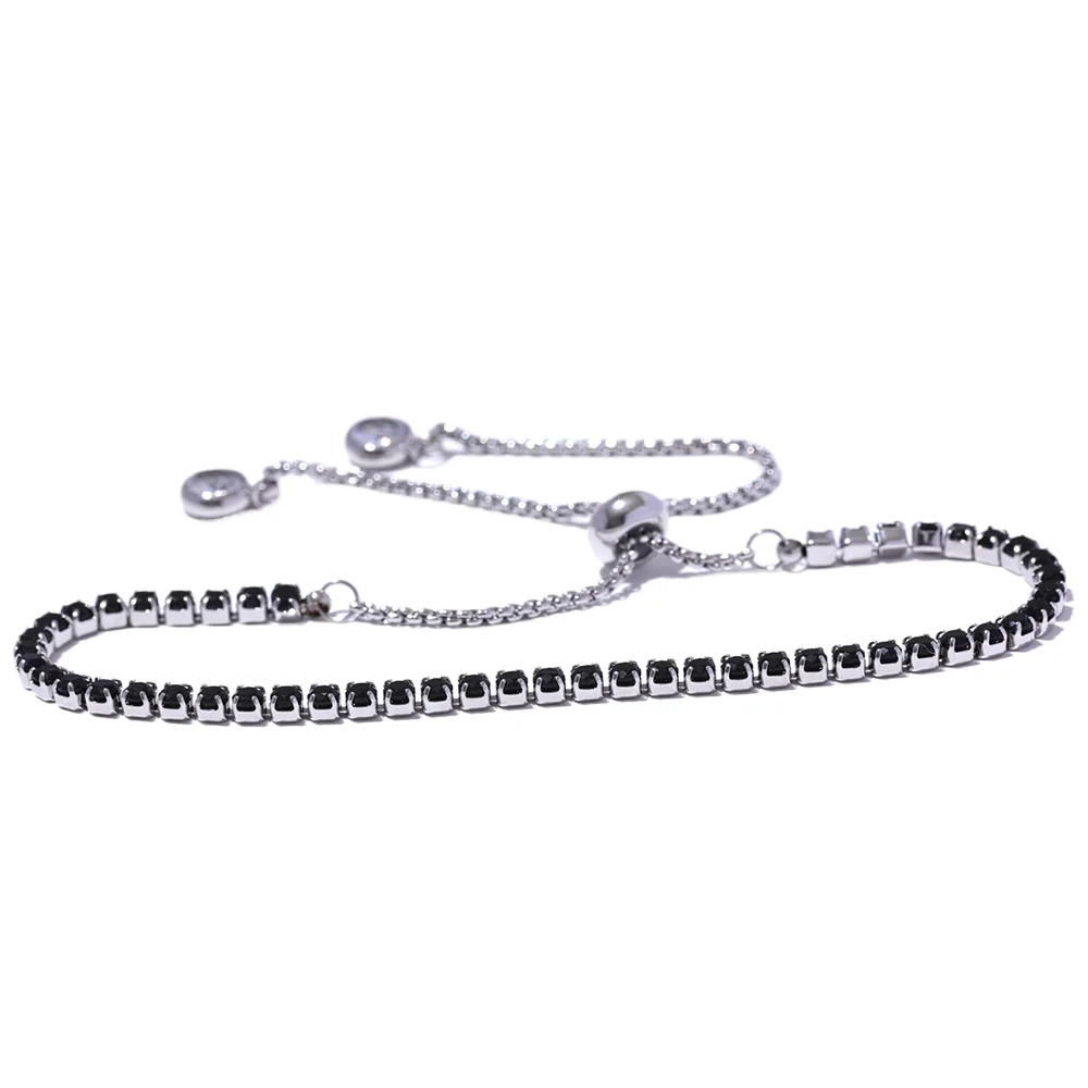 Bracciale zirconi colorati in acciaio inossidabile
