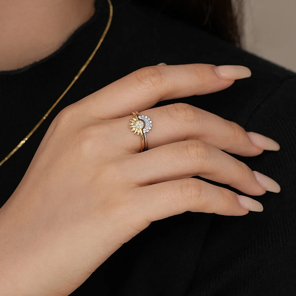 Set Anelli “Sole e Luna” – Promessa d’Amore in Argento 925