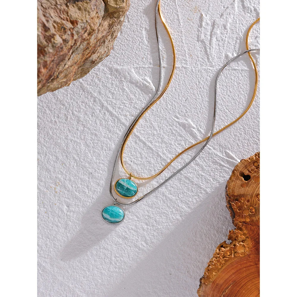 Collana Amazzonite – Equilibrio e Luce Naturale