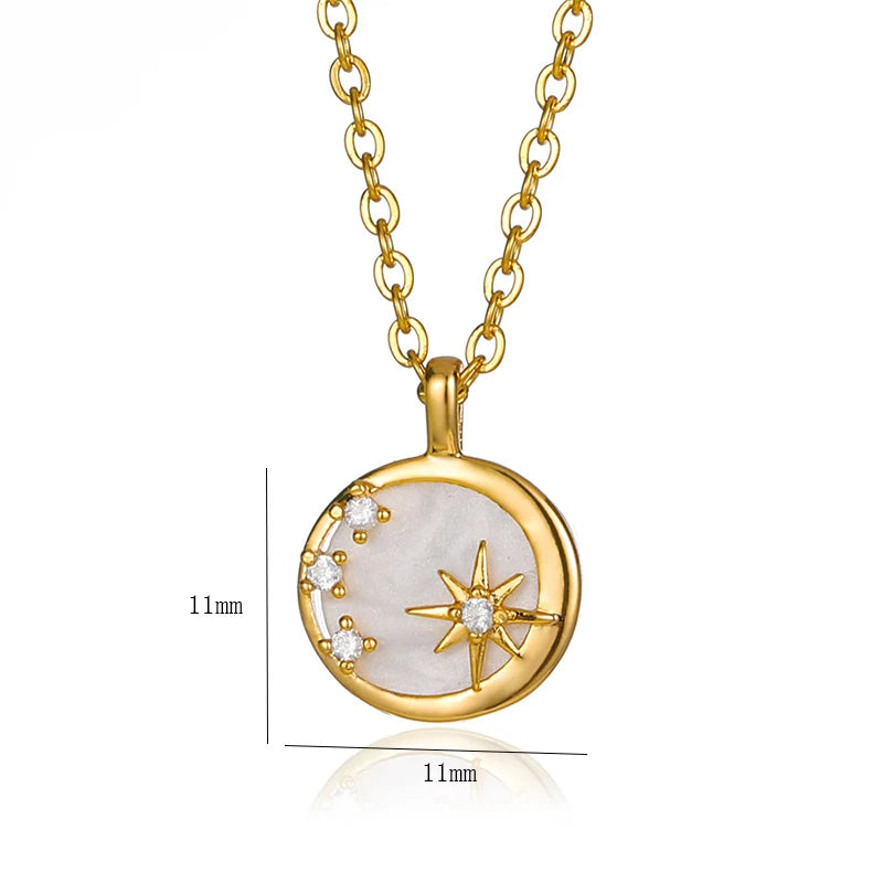 Collana con stella e luna