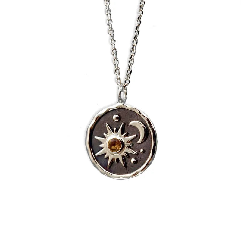 Collana vintage Sole & Luna – Pendente bohémien Boho chic
