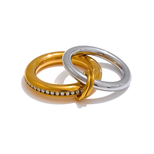Anello Doppio Cerchio – Eleganza Intrecciata