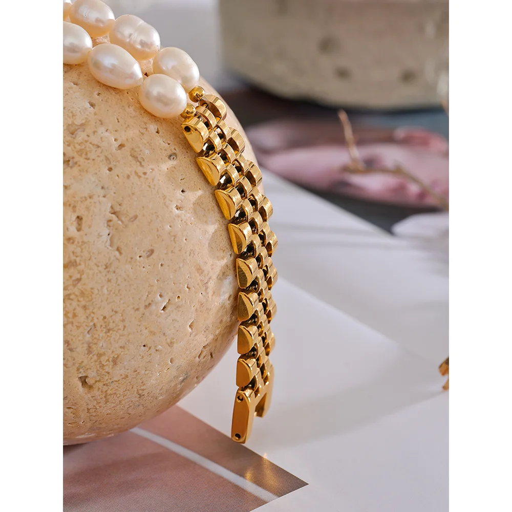Bracciale Golden Pearl – Lusso Naturale