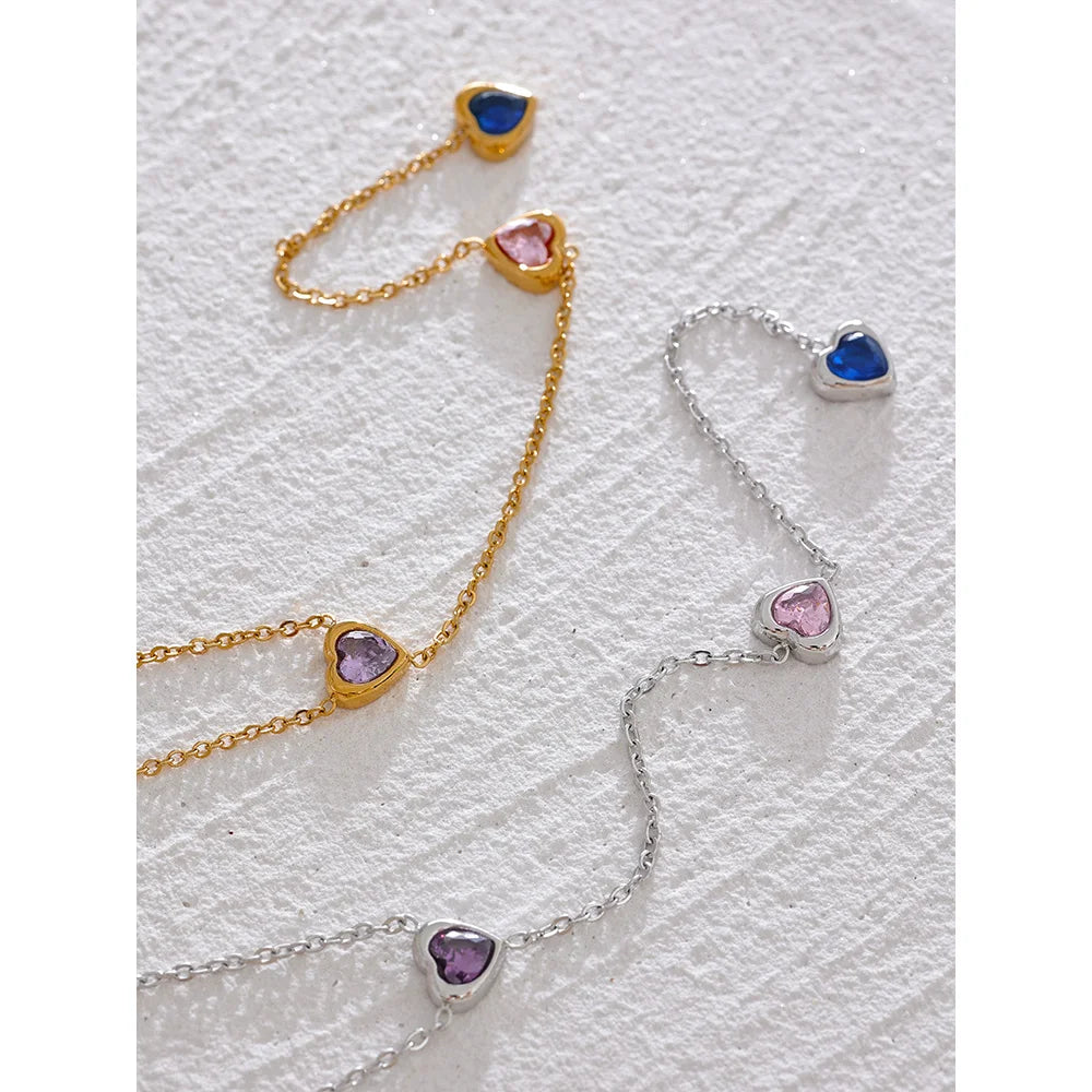Collana Cuori Arcobaleno – Eleganza e Colore
