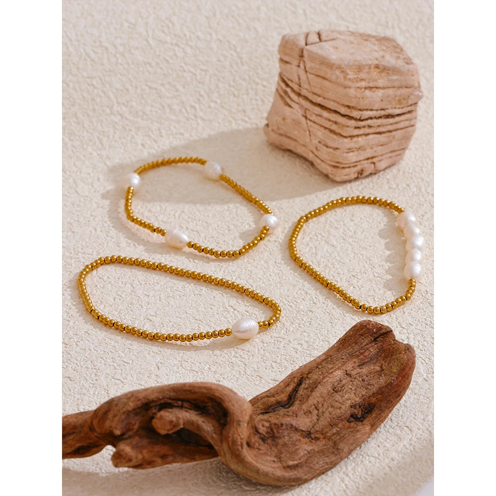 Bracciale Golden Pearl – Raffinatezza Naturale