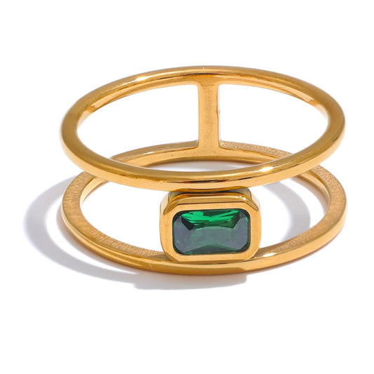 Anello Emerald Line – Raffinatezza Geometrica