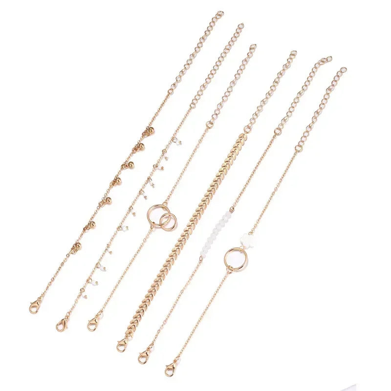 Collezione Dual Charm – Set Braccialetti Oro & Argento (5 o 6 pz)