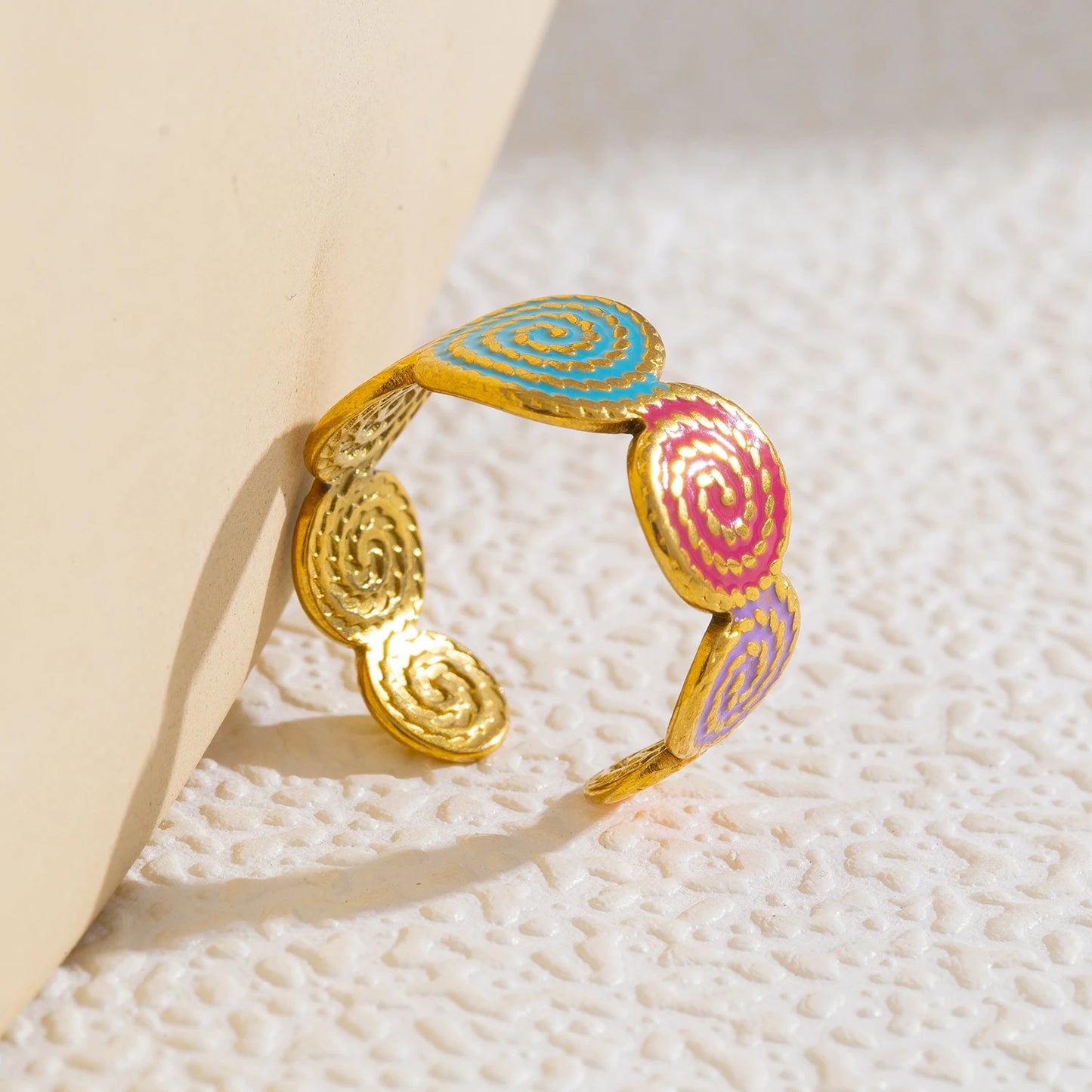 Anello “Twist Colorato” – Smaltato minimal