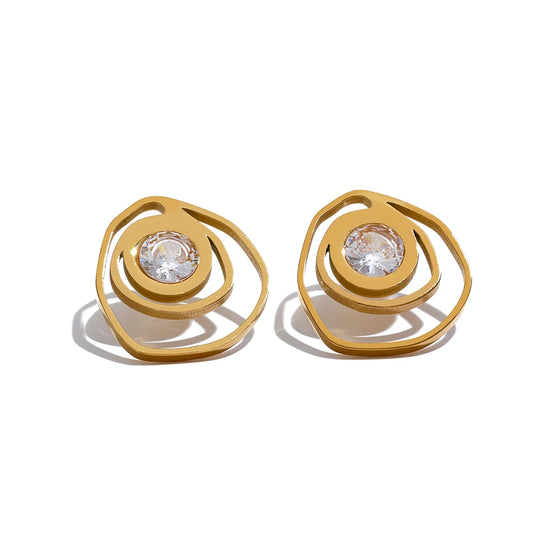 Orecchini Geometrici Iridescenti – Linee e Luce