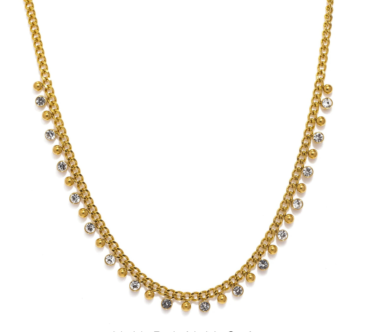 “Riflessi di Sole” – Collana Elegante con Zirconi