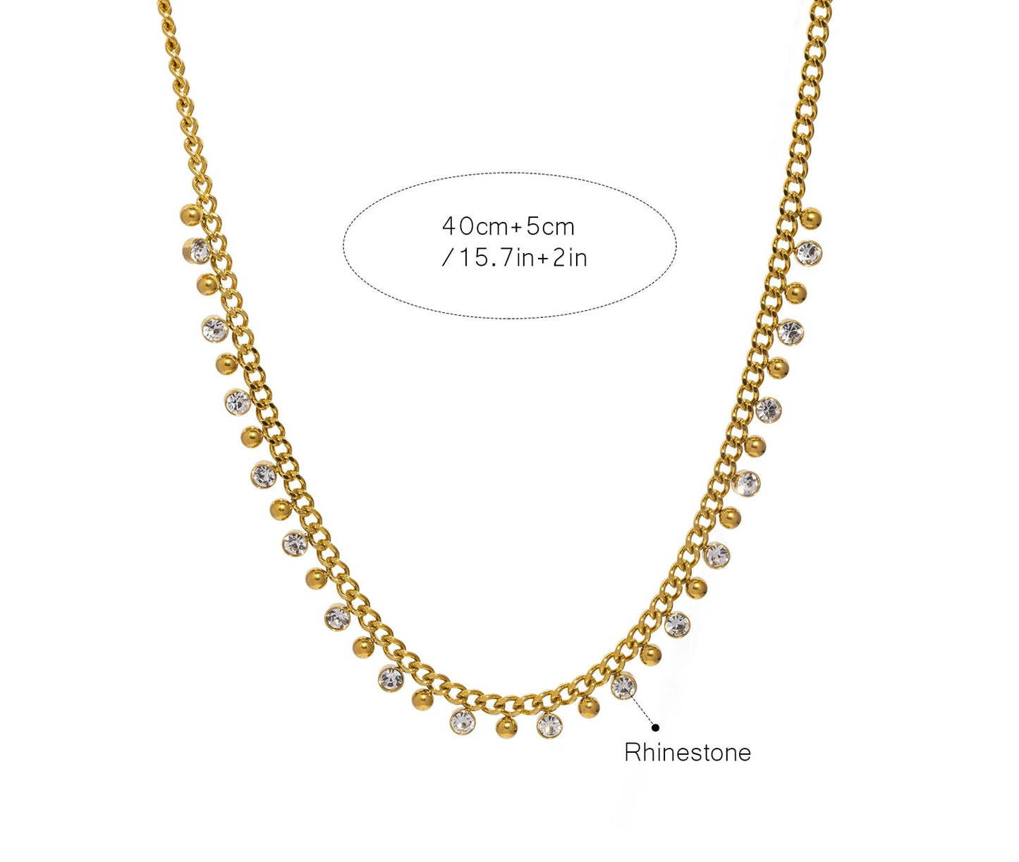 “Riflessi di Sole” – Collana Elegante con Zirconi