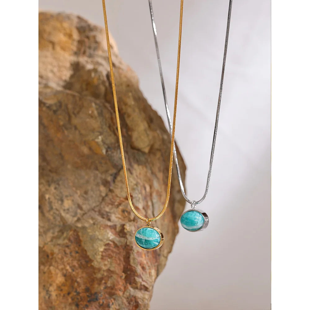 Collana Amazzonite – Equilibrio e Luce Naturale