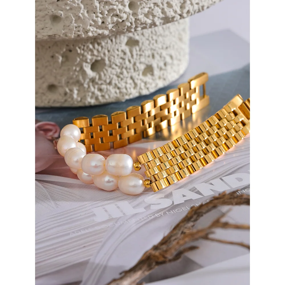 Bracciale Golden Pearl – Lusso Naturale