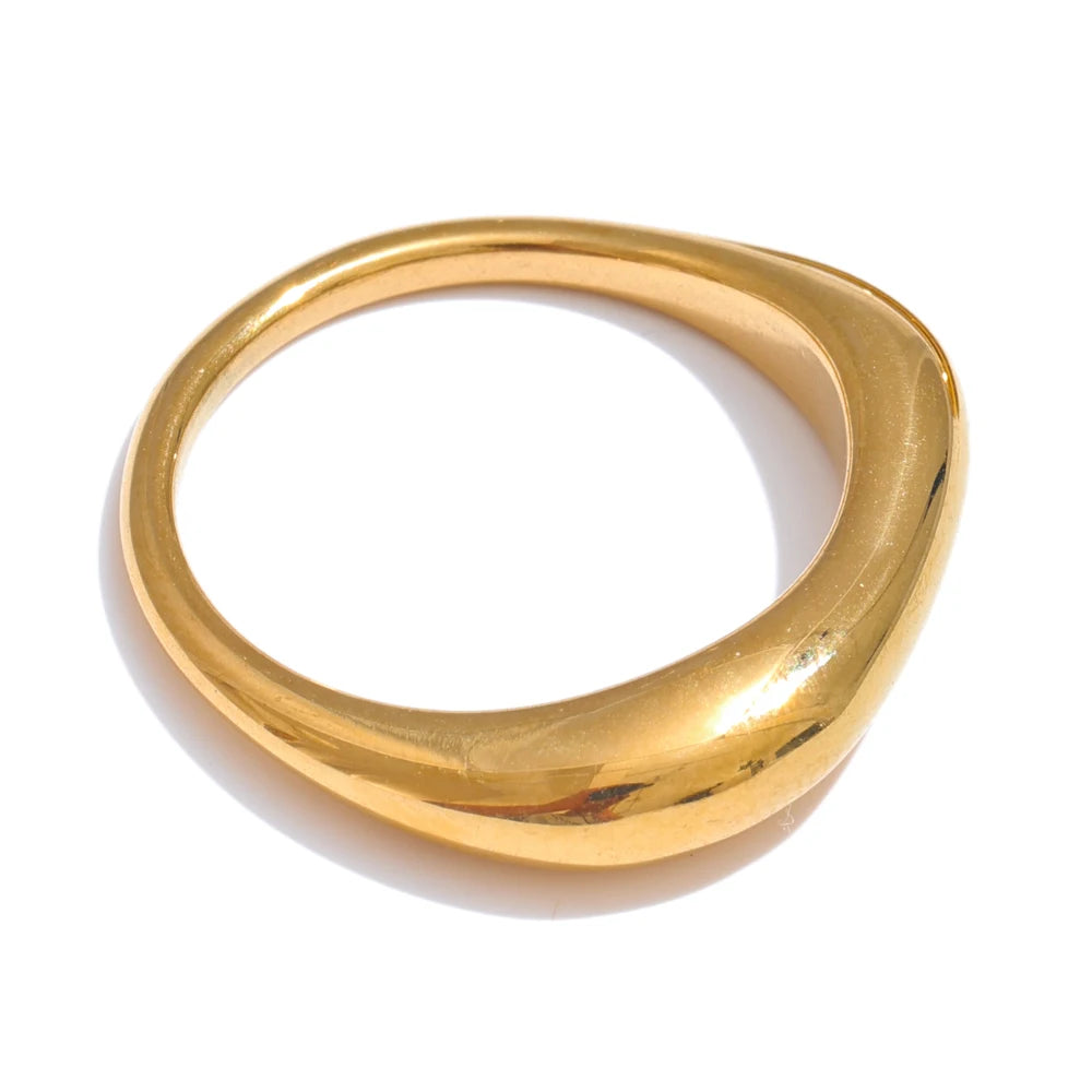 Anello Minimal Chic – Acciaio Inossidabile Oro 18K | 2 Stili