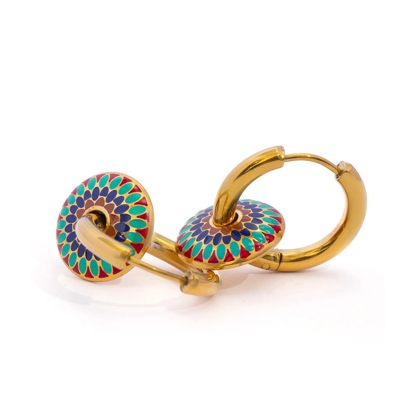 Set “Margherita Dorata” – Collana e Orecchini floreali boho