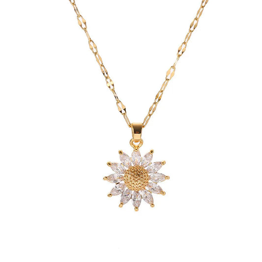Collana Girasole – Gioia e Luce in Acciaio Inossidabile