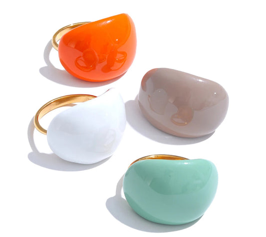 Anello Candy Joy β Gioiello Regolabile Multicolore in Acciaio Inossidabile