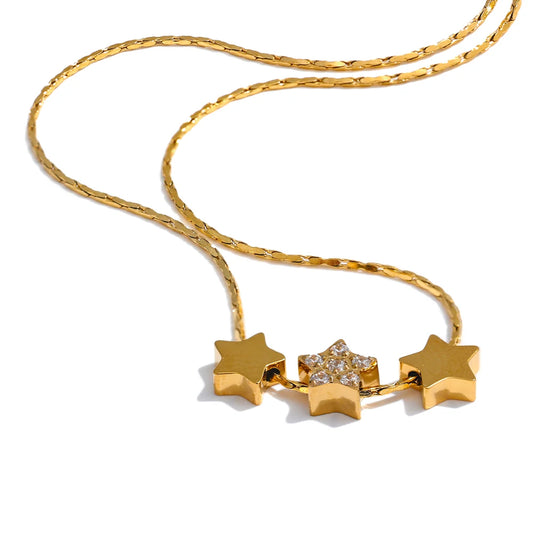 Collana Tre Stelle – Luce che Unisce