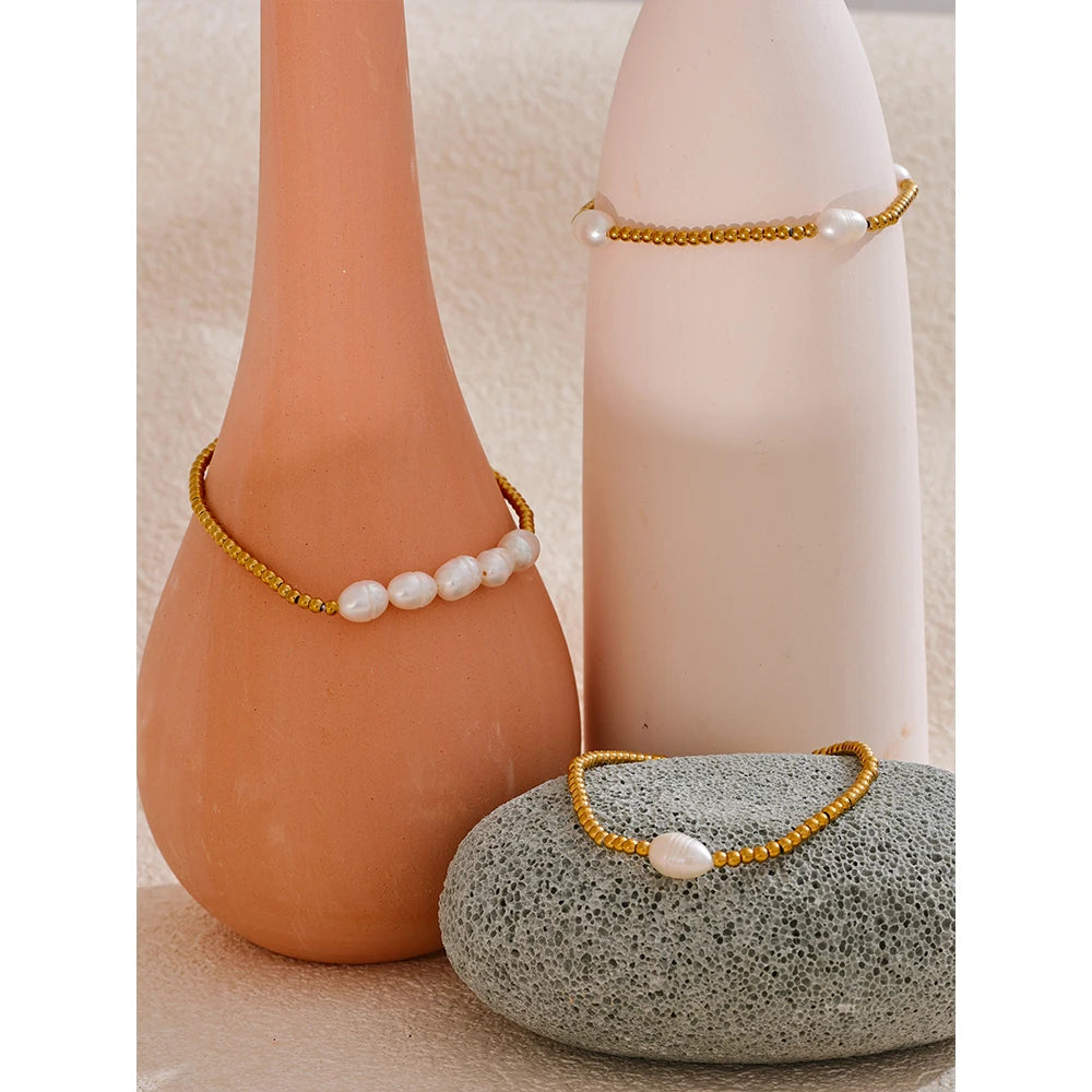 Bracciale Golden Pearl – Raffinatezza Naturale