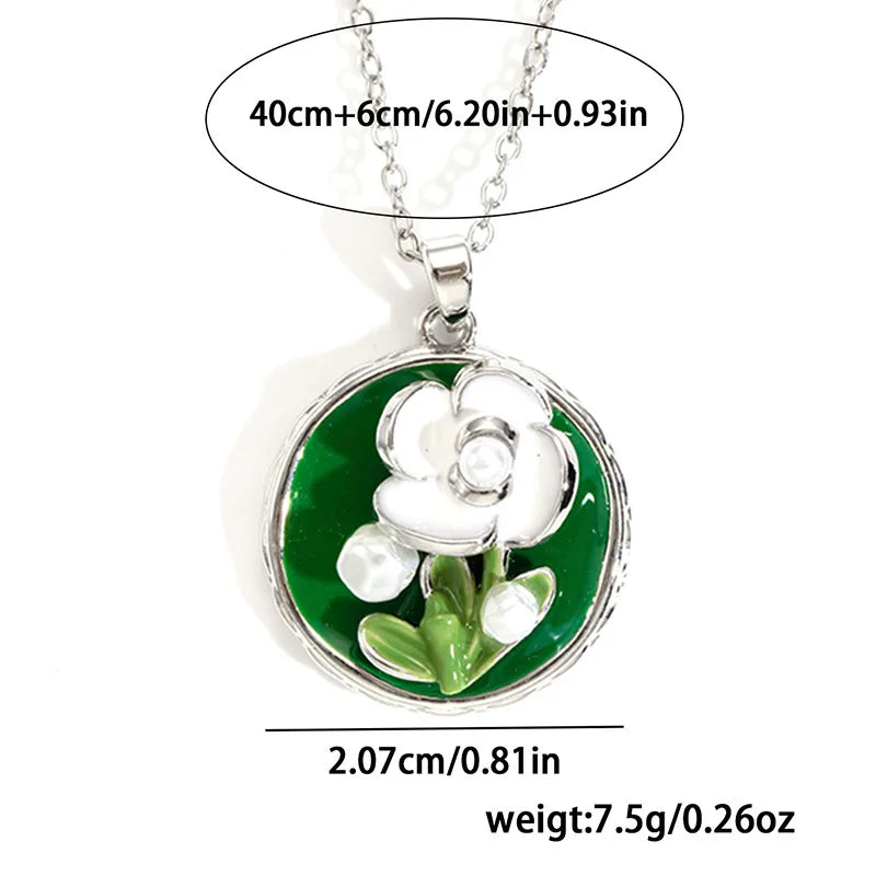 Collana con Ciondolo Smaltato Vintage – Stile Retrò Elegante