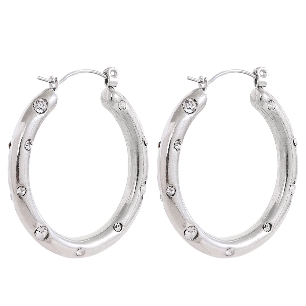 Orecchini “Cerchio Arcobaleno” – Hoop colorati in acciaio dorato o argentato