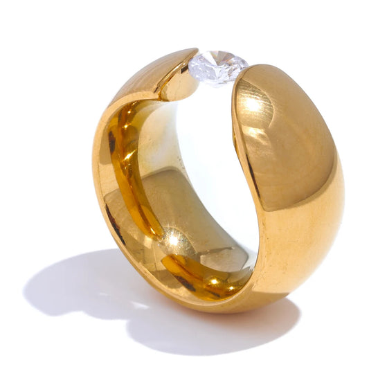 Anello Dorato Bold – Eleganza Decisa