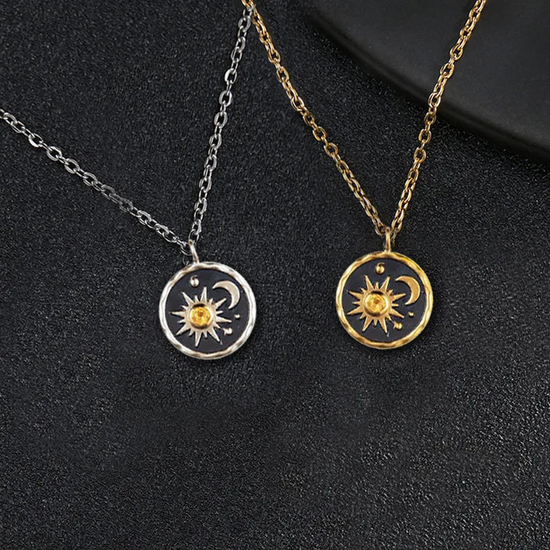 Collana vintage Sole & Luna – Pendente bohémien Boho chic
