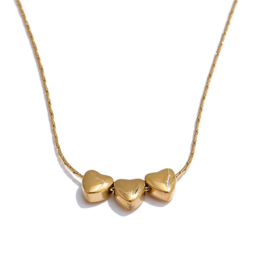 Collana “Trio Heart” – Dolcezza Minimal