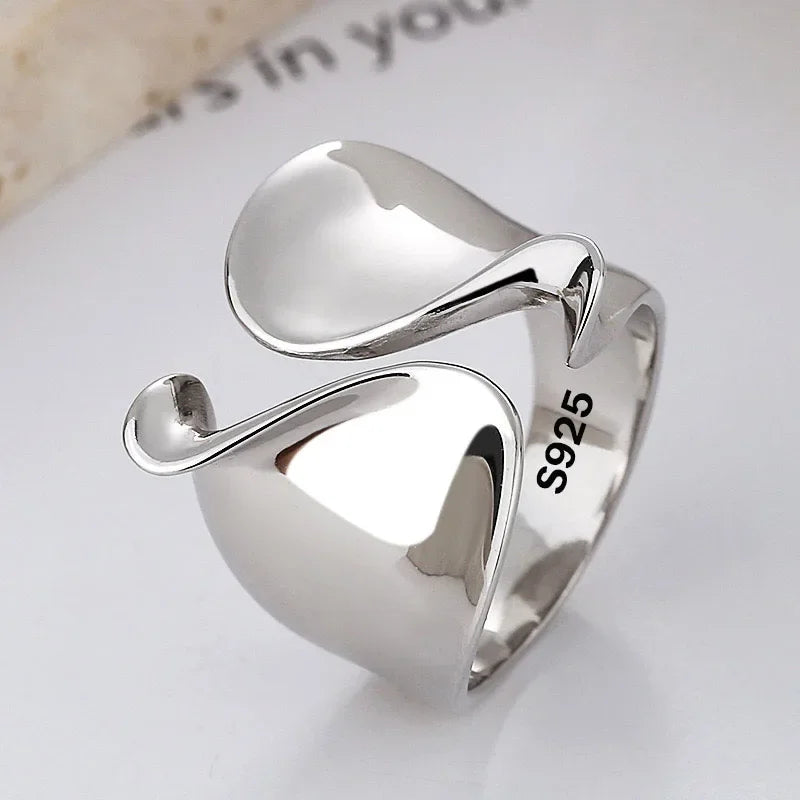 Essenza Pura – Grande anello aperto in argento sterling 925