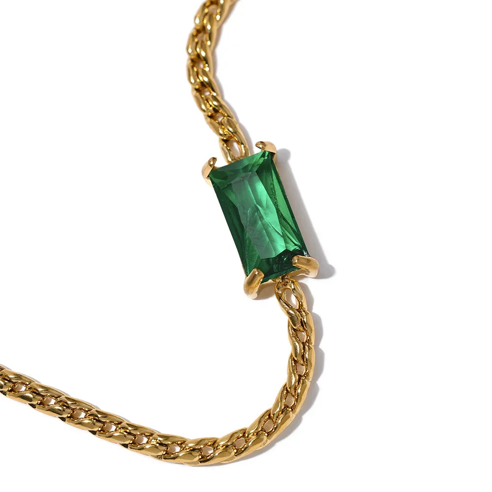 Collana Gemma di Luce – Eleganza Geometrica