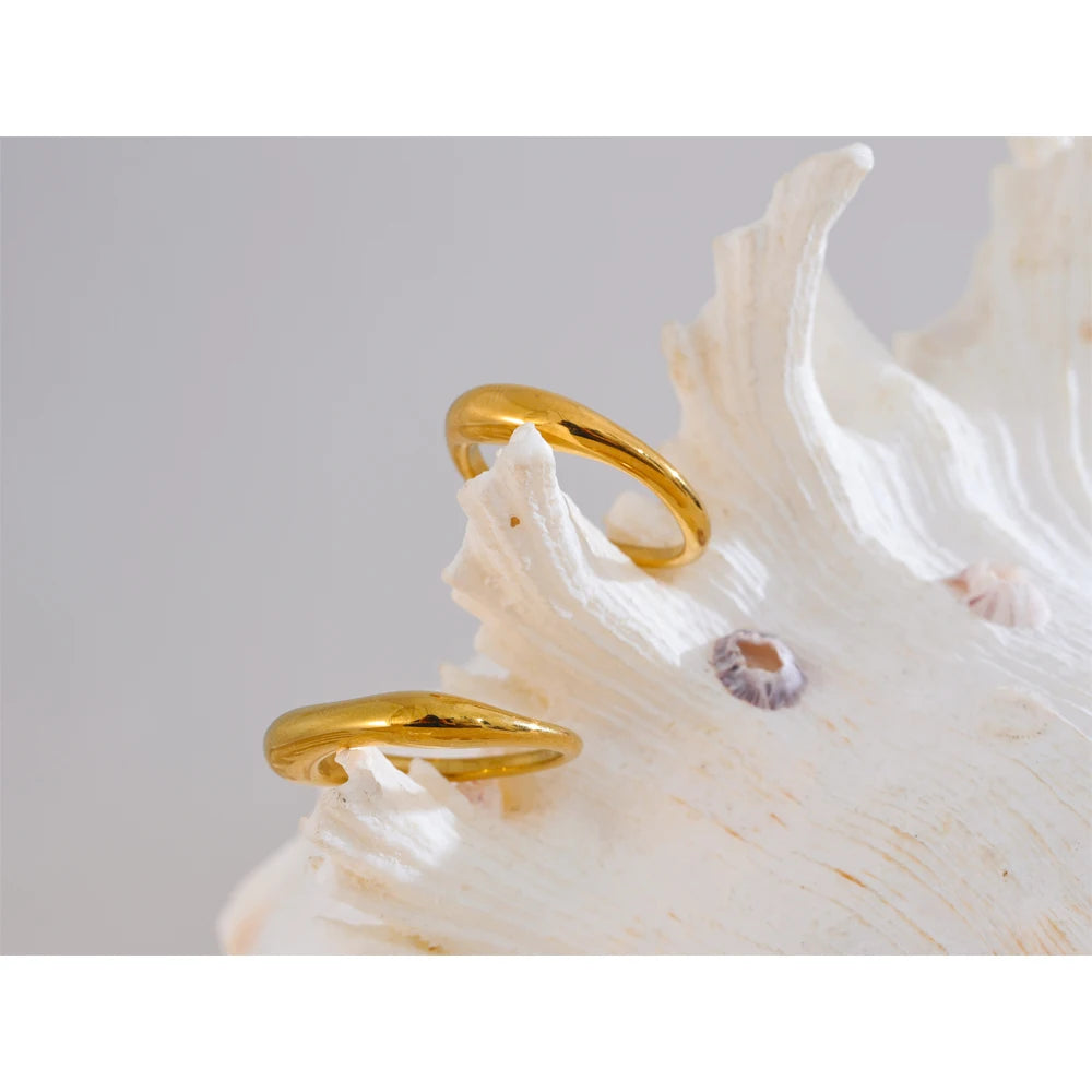 Anello Minimal Chic – Acciaio Inossidabile Oro 18K | 2 Stili