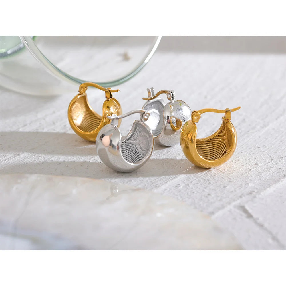 Orecchini Bold Geometrici – Acciaio Inossidabile Oro & Argento